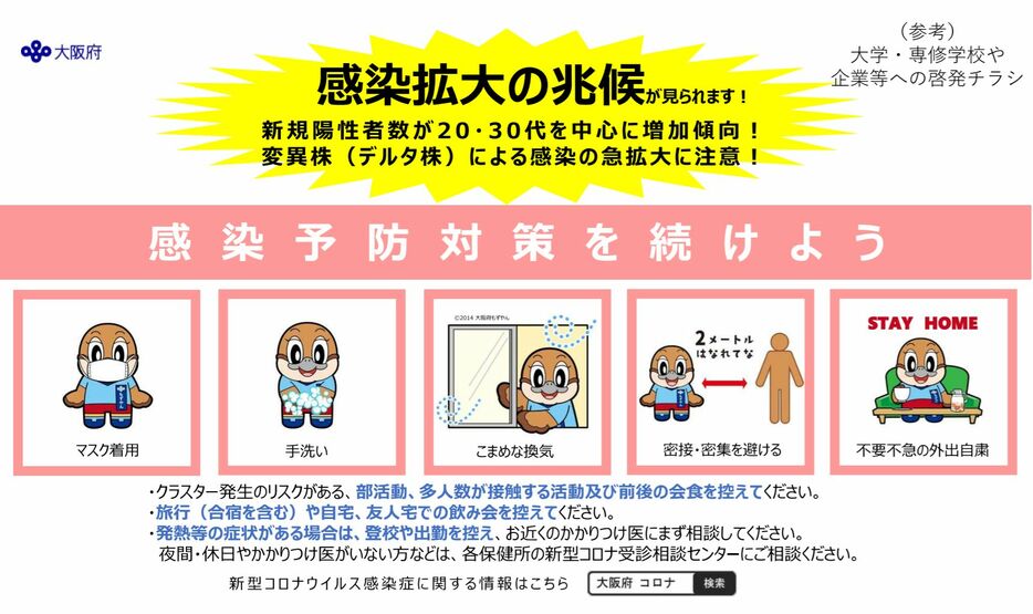 [資料]大学・専修学校や 企業等への啓発チラシ（大阪府公式サイトから）