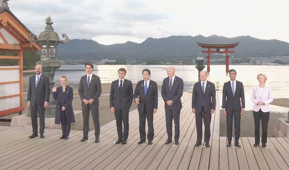 ［写真］G7首脳は世界遺産の厳島神社がある宮島（広島県廿日市市）を訪問