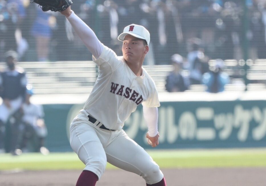 祝センバツ出場　早稲田実業　早実　グラコン　高校野球　レトロ　昭和 センバツ高校野球 早実、伝統校対決制す 攻守に躍動、12安打