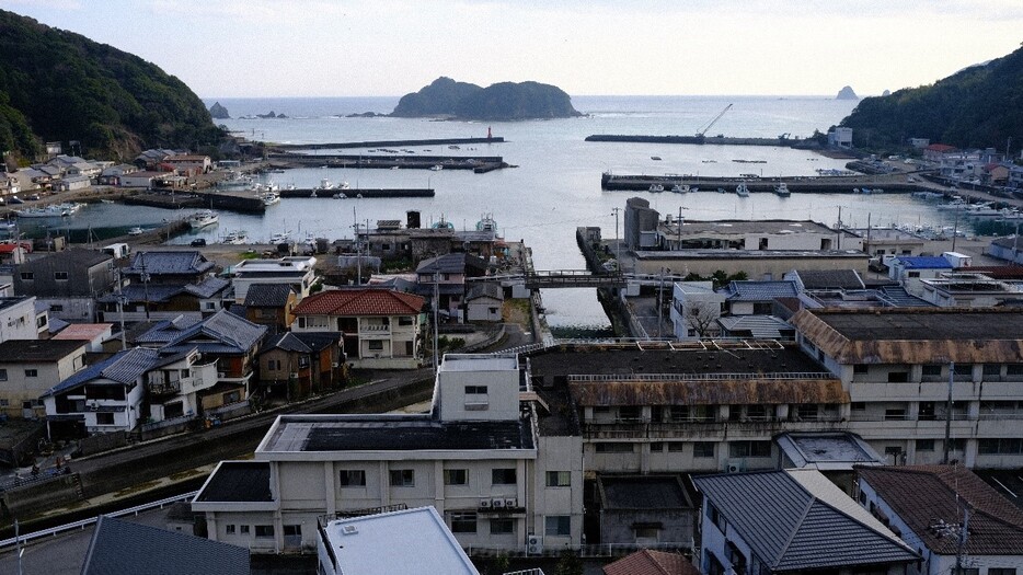 「震災前過疎」が懸念されている旧由岐町の中心・由岐湾内地区（写真：飯田和樹）