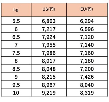 「Buyee」における「FedEx International Economy」の参考配送料