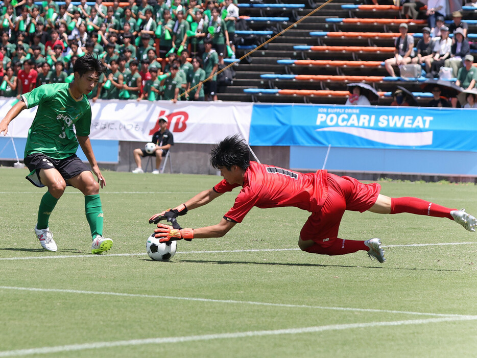 昌平高GK佐々木智太郎(3年=FC LAVIDA出身)(Manabu TAKAHASHI)