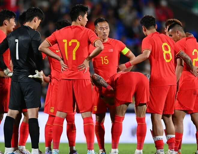 ９月５日に日本代表と対戦する中国代表。(C)Getty Images