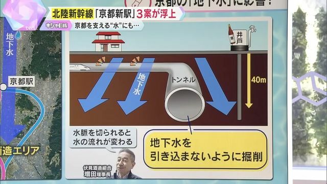 トンネルが水の流れを変え、酒造りにも影響か