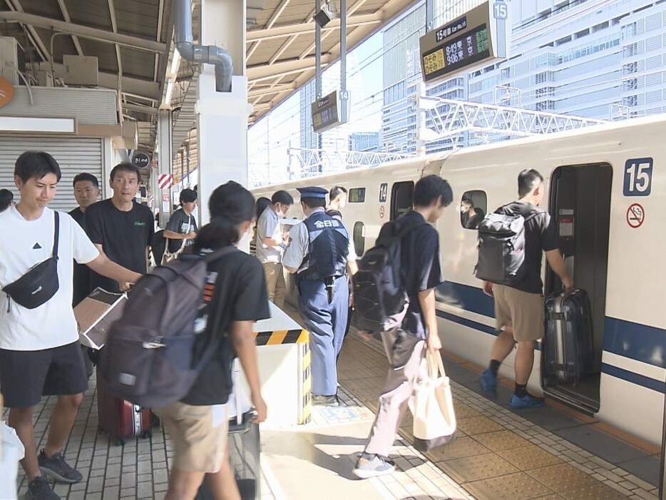 JR名古屋駅 8月12日午前9時ごろ