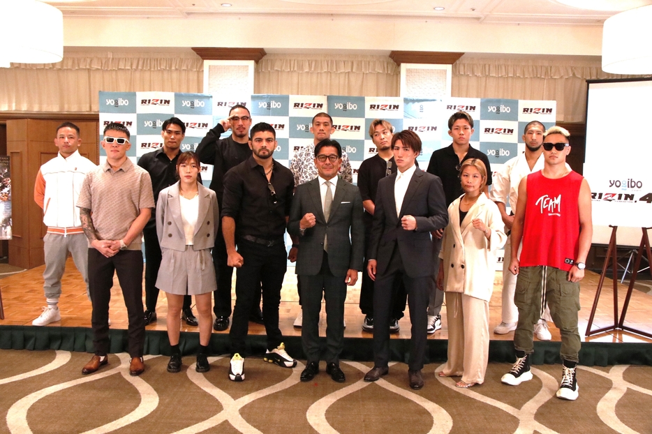 「RIZIN.48』で対戦カードが決まっている選手たちが会見に出席