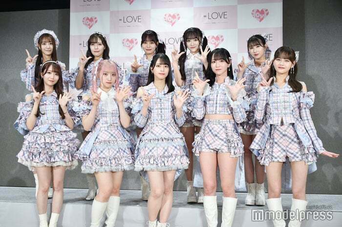 「絶対アイドル辞めないで」発売記者会見に出席した＝LOVE／（後列左から）瀧脇笙古、諸橋沙夏、大場花菜、音嶋莉沙、山本杏奈（前列左から）大谷映美里、齋藤樹愛羅、佐々木舞香、野口衣織、高松瞳