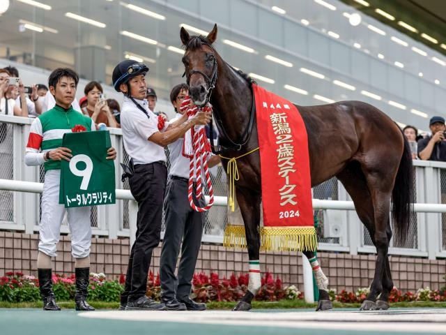 新潟2歳Sを制したトータルクラリティ(撮影：下野雄規)