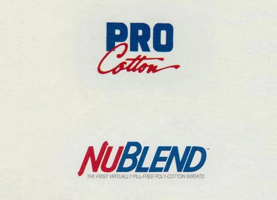 PRO COTTONとNU BLENDのロゴ