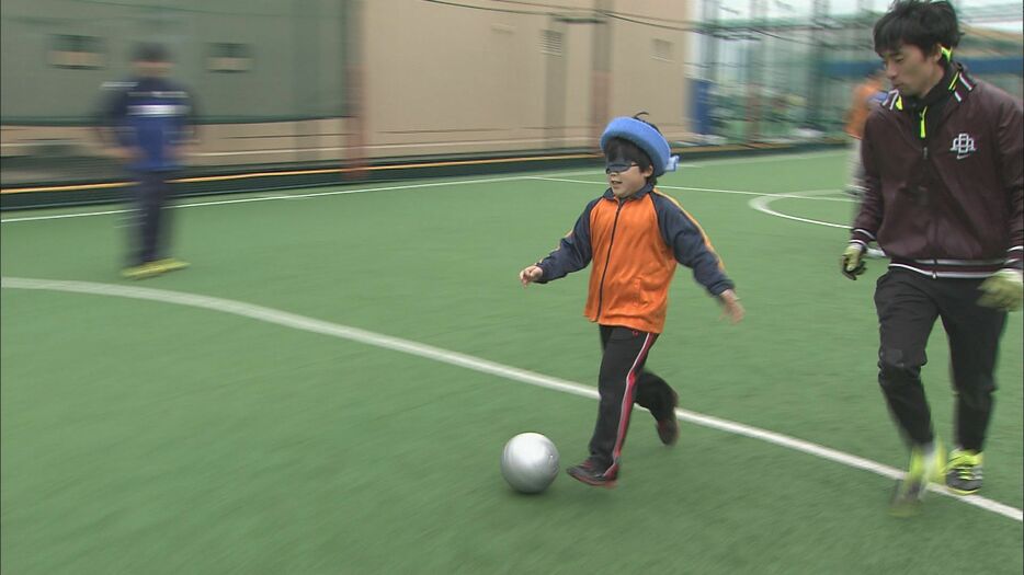 小学1年の時、ブラインドサッカーと出会う（2016年取材）