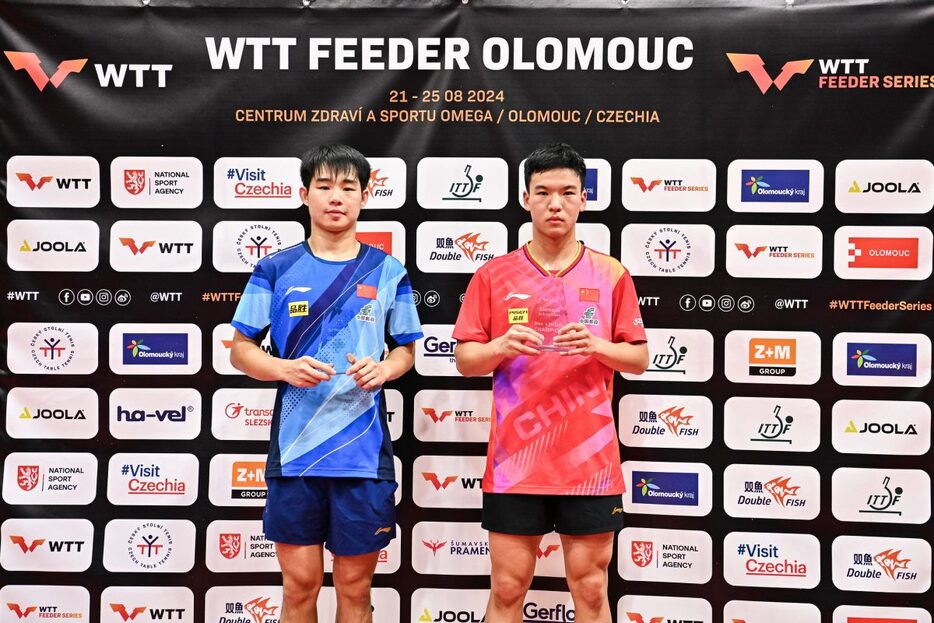 写真：男子シングルス表彰式/提供：Czech Table Tennis