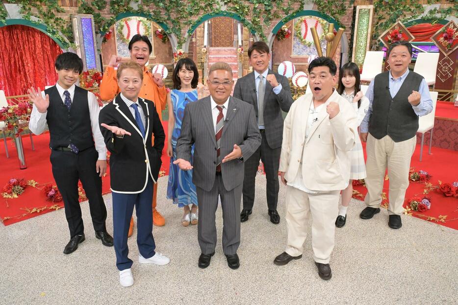 「今夜決定！高校野球ファンが選ぶ高校球児ランキング」の出演者＝テレビ朝日提供