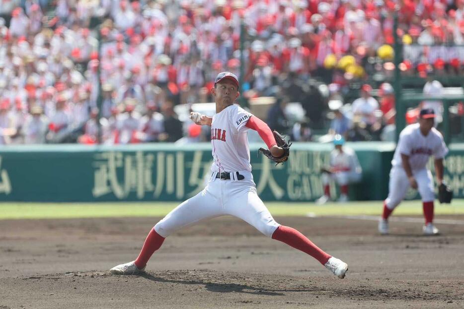 聖カタリナ・有馬 恵叶投手（3年）