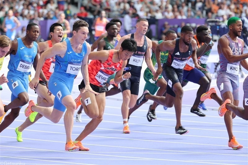 パリ五輪男子4×100mR予選1組