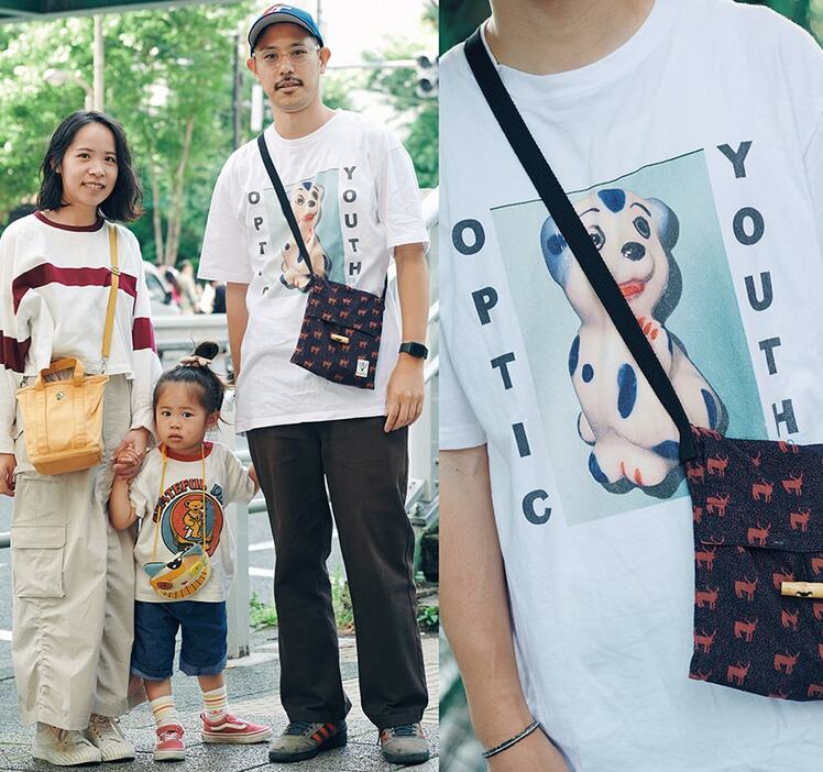 Tシャツ＝パーストア　パンツ＝ディッキーズ　スニーカー＝アディダス オリジナルス　キャップ＝ニューエラ　バッグ＝サウス2 ウエスト8