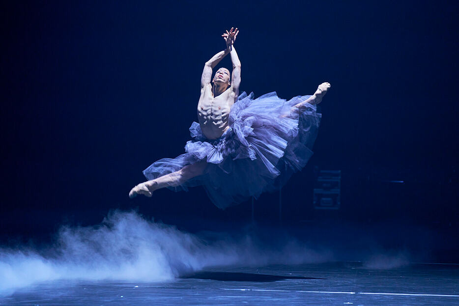 「白鳥の湖」よりオデット、二山治雄 photography: Fukuko Iiyama