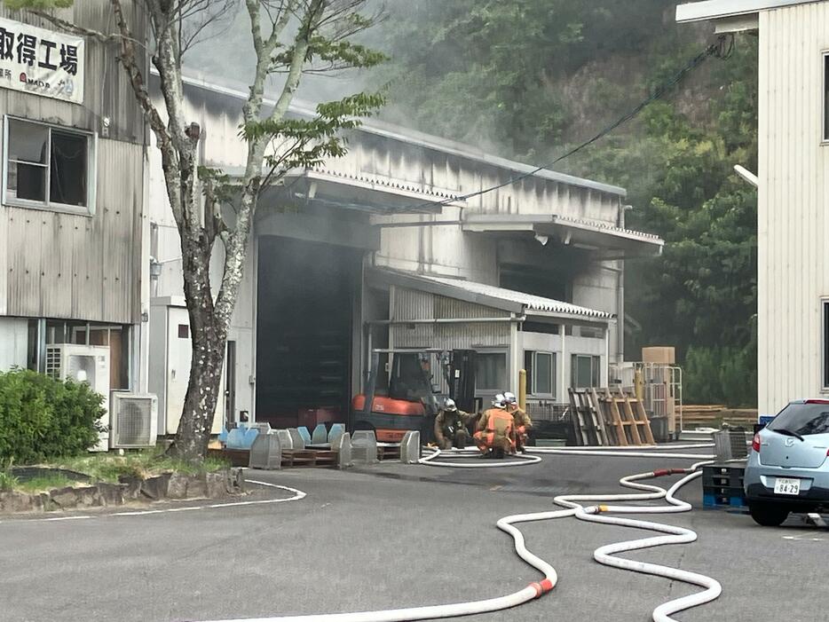 火災が発生した工場