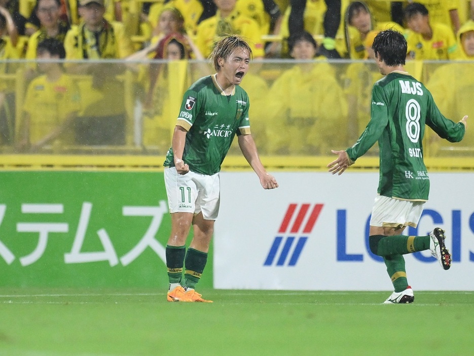 2試合連続ゴールを決めたMF山見大登(J.LEAGUE)