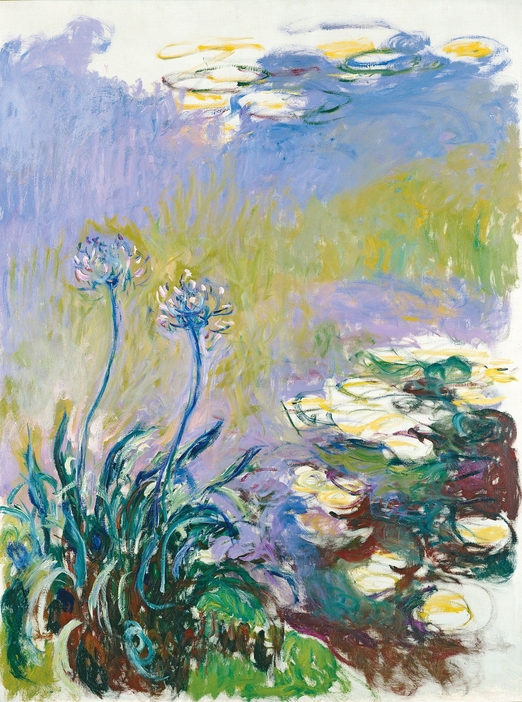 © musée Marmottan Monet／クロード・モネ《アガパンサス》1914-1917年頃　油彩／カンヴァス　マルモッタン・モネ美術館、パリ