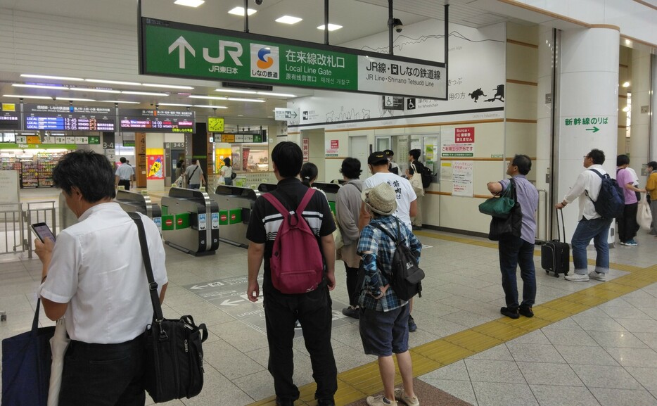 JR長野駅（31日午後1時過ぎ）