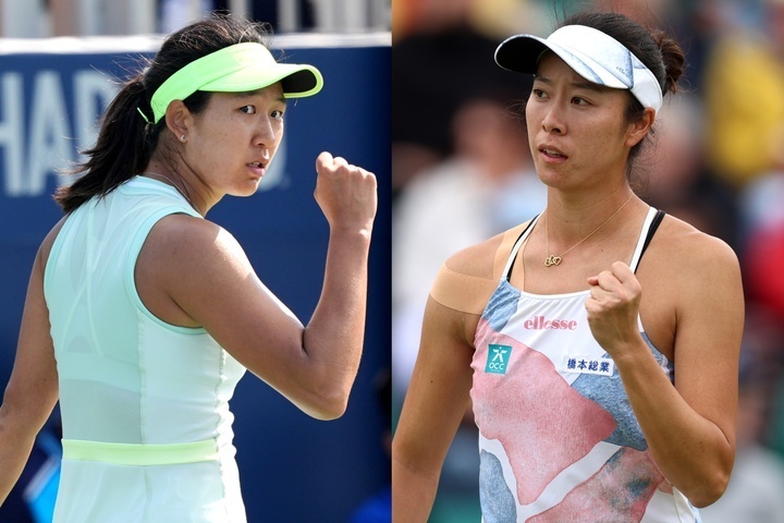 現日本女子最上位の内島萌夏（左）とダブルス元世界４位の柴原瑛菜が初めて挑む全米オープンに向けて現在の心境を語った。(C)Getty Images