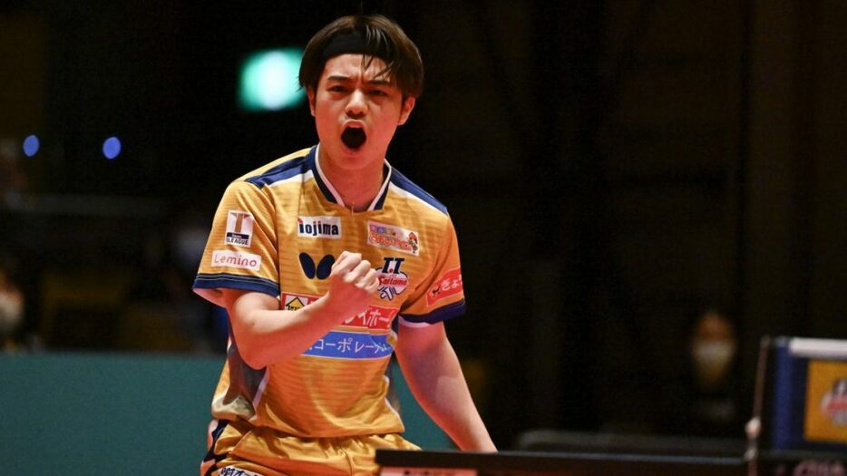 写真：宇田幸矢（T.T彩たま）/提供：T.LEAGUE/アフロスポーツ