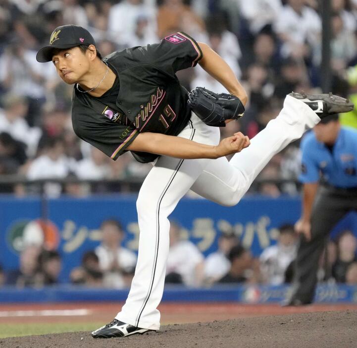 オリックス戦に先発したロッテ・唐川＝ZOZOマリン