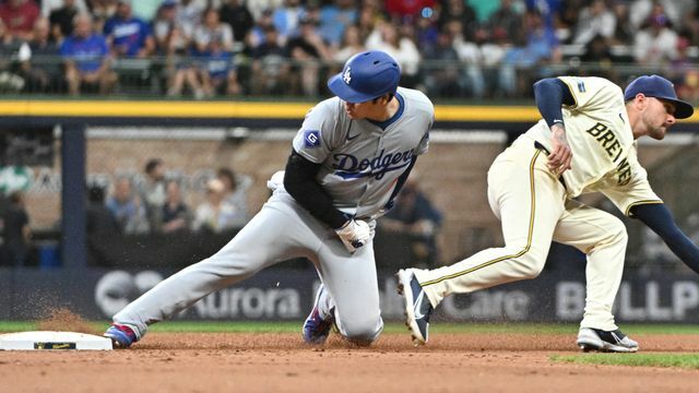 33個目の盗塁をマークした大谷翔平選手(写真：USA TODAY Sports/ロイター/アフロ)