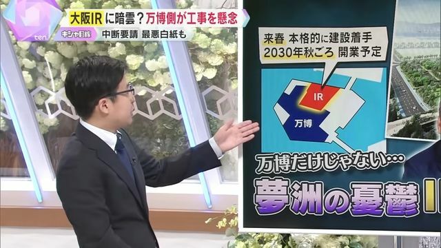 IRの予定地は、万博会場のすぐ北側