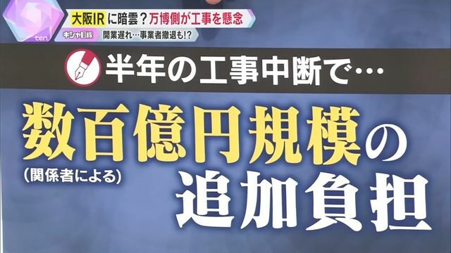 期間中工事を止めると数百億円の追加負担