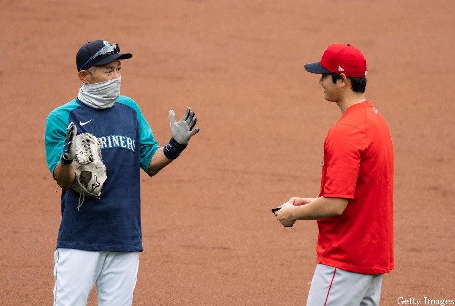 イチロー氏と大谷翔平 （写真＝GettyImages）