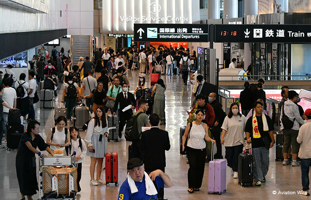 お盆期間の国際線がコロナ前8割超えの利用客を見込む成田空港＝PHOTO: Yusuke KOHASE/Aviation Wire