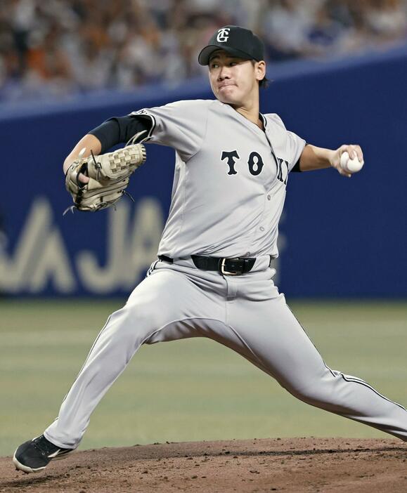 6回無失点で5勝目を挙げた巨人・井上＝バンテリンドーム