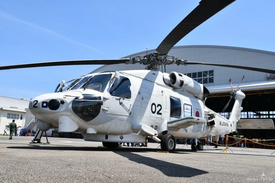 海上自衛隊 館山航空基地サマーフェスタにて展示されたSH-60L哨戒ヘリ。昨年末に開発が完了したばかりの最新機だ（写真/ふにに）