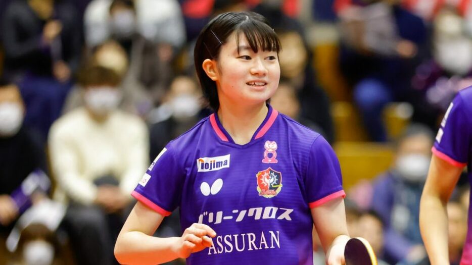 写真：出澤杏佳/首藤成美（九州アスティーダ）/提供：九州アスティーダ/T.LEAGUE/アフロ