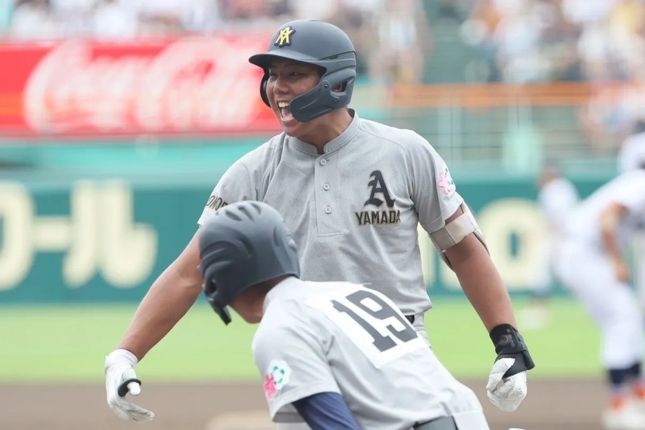 決勝点を放った青森山田・吉川勇大内野手（撮影：柳瀨心祐）