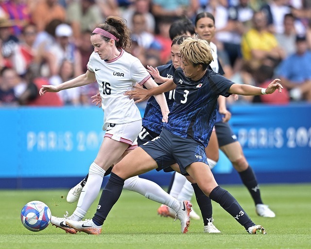 日本対アメリカは０－０で折り返した。写真：金子拓弥 (サッカーダイジェスト写真部／JMPA代表撮影)