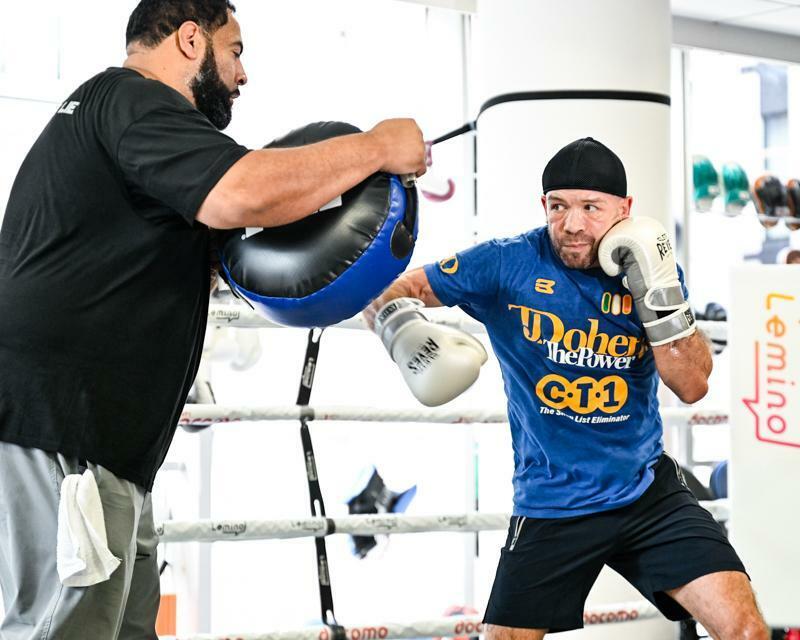 井上尚弥に挑戦する元IBF王者のドヘニーが7色のフックを披露（写真・山口裕朗）