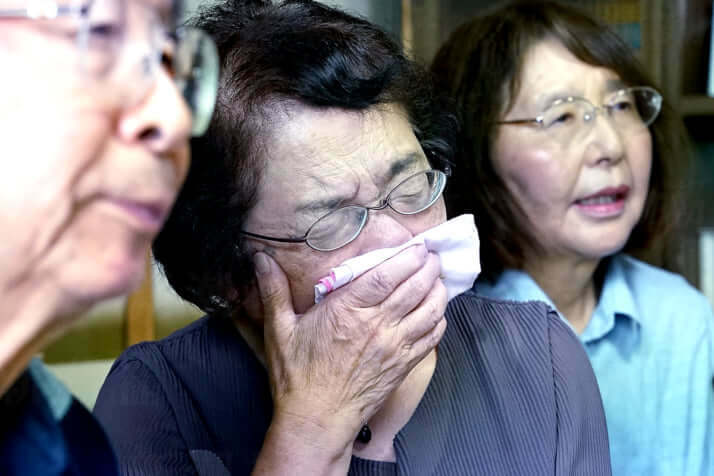 沖縄戦で、無念のうちに戦死した松倉秀郎上等兵のご遺族　（写真／浜田哲二）