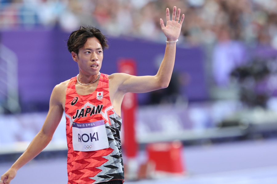 男子3000m障害予選に出場した青木涼真