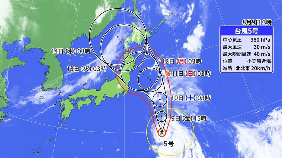 台風進路図