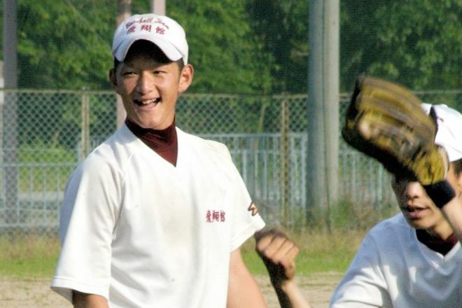 高校3年生のころの上野貴寛さん。2007年、高校2年生の試合中に強い打球を胸に受けて心肺停止になりましたが、退院後1週間ほどで練習に復帰したそうです＝2008年6月、朝日新聞社