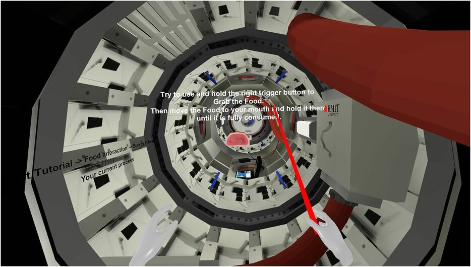 今回の実験で使用したISSのVRの様子。（Credit: Grace Loke, et al.）