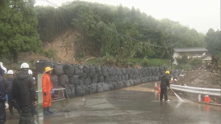 土砂崩れがあった現場 愛知県蒲郡市