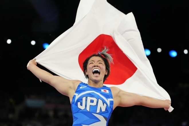 女子レスリングで鏡が圧巻のＶ！ 日本選手団に20個目の金メダルをもたらした。写真：USA TODAY Sports/ロイター/アフロ