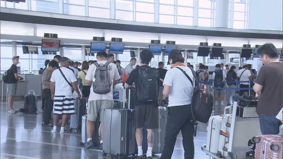 中部国際空港 8月9日午後2時半ごろ