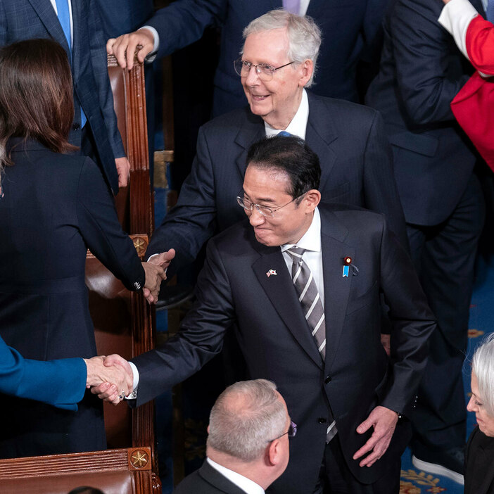 4月には国賓待遇で訪米した岸田首相（写真：AP/アフロ）