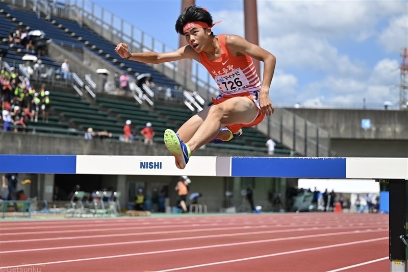 インターハイ男子3000m障害を制した佐々木哲（佐久長聖3長野）