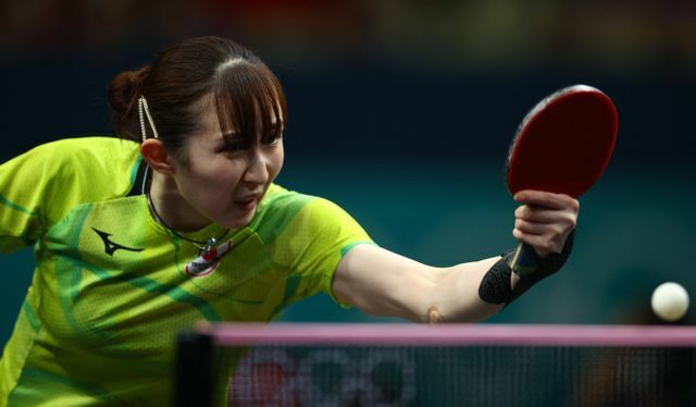 準決勝は敗れた早田ひな選手（写真:ロイター/アフロ）