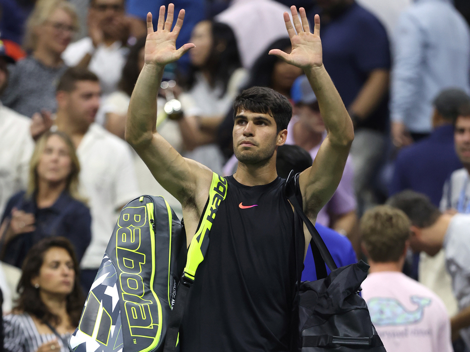 「USオープン」（アメリカ・ニューヨーク）の2回戦で敗れたカルロス・アルカラス（スペイン）（Getty Images）